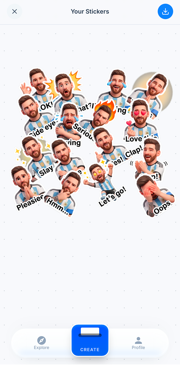 MojiKit generated sticker pack preview