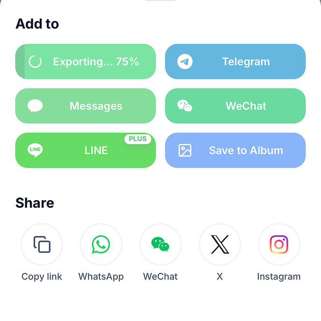 MojiKit export and share options